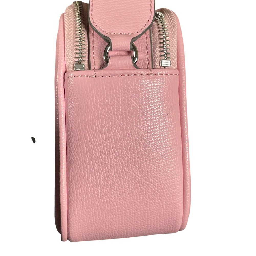 NEW Karl Lagerfeld Maybelle Pink Leather Camera Crossbody Bag Pouch Color Strap - Picture 11 of 17